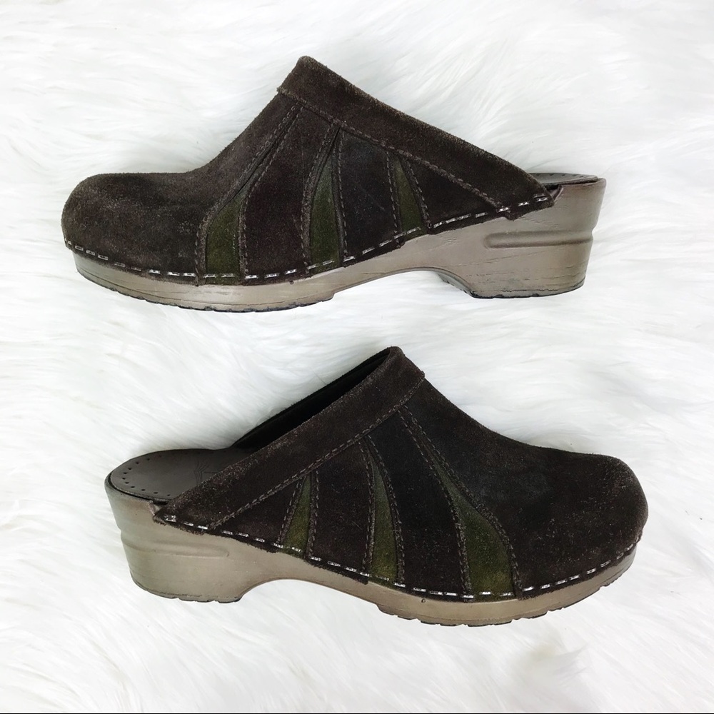 Dansko Leather Suede Mule Clog Comfort Wear